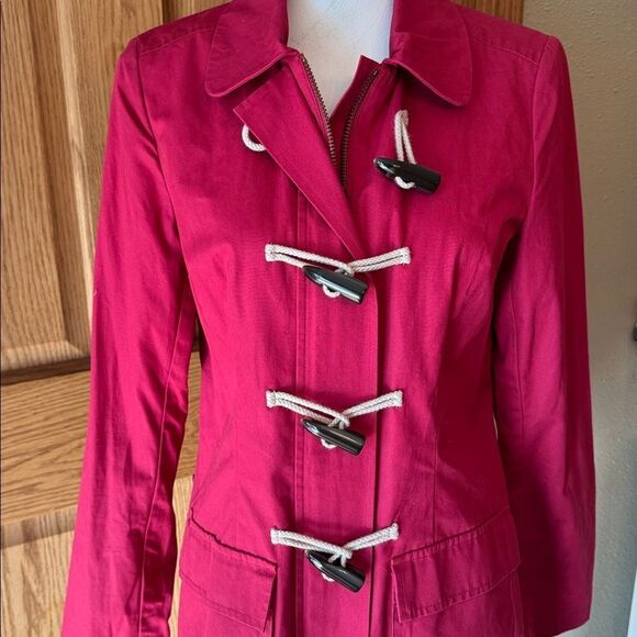GAP Raspberry Toggle Duffle Coat Jacket - Picture 8 of 10